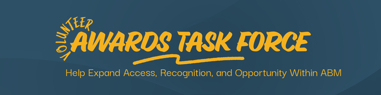 Banner with the words awards task force